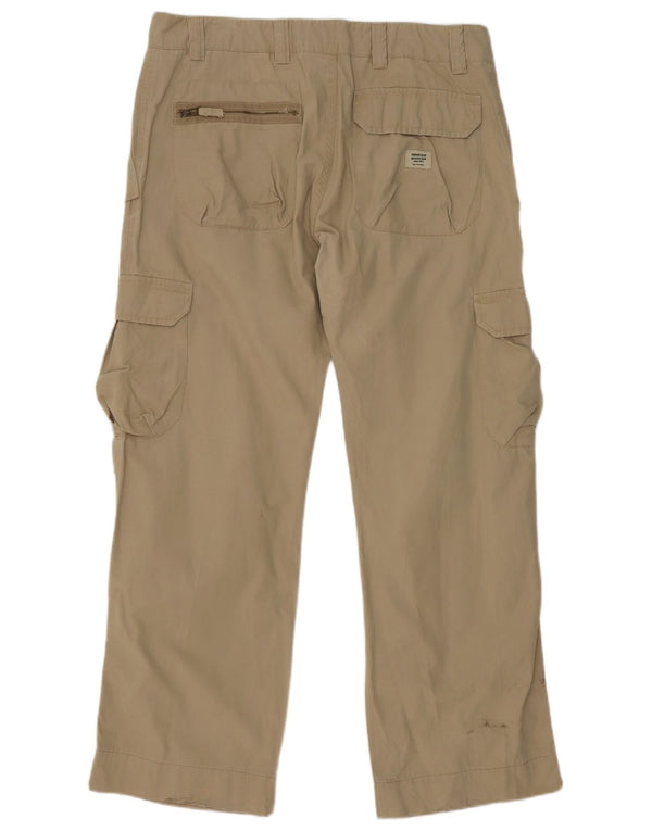 Zara Pantalon cargo droit pour homme EU 46 XL W36 L30 Coton beige