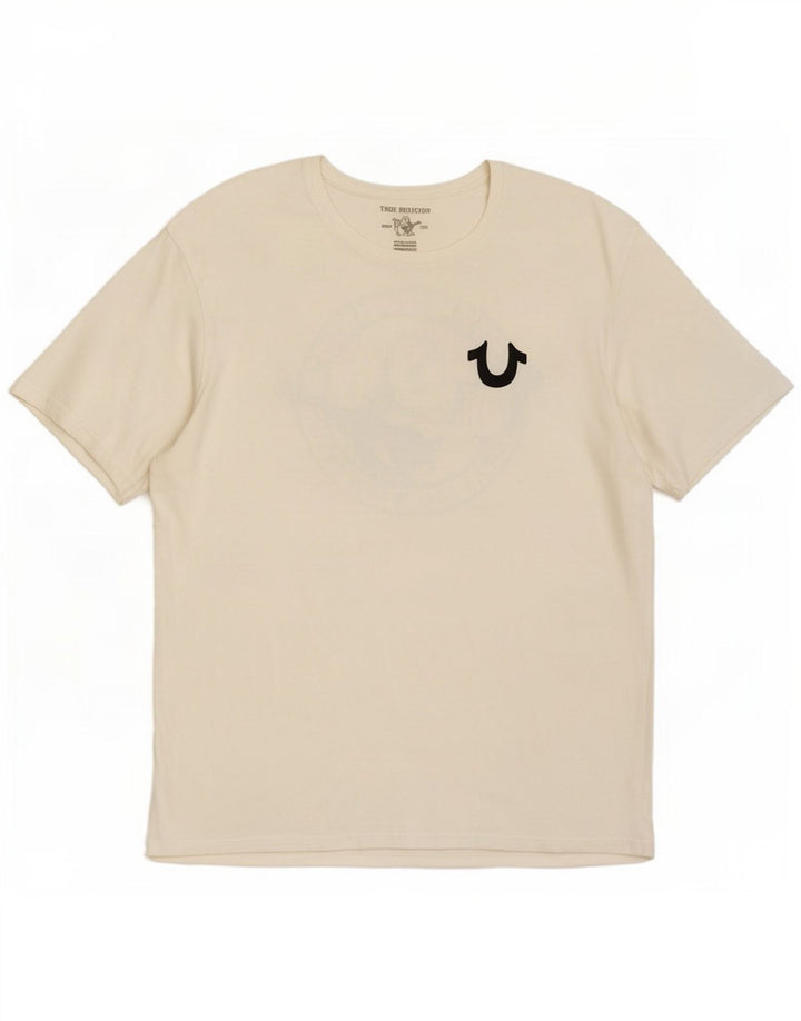 True Religion T-shirt graphique pour homme XL en coton blanc