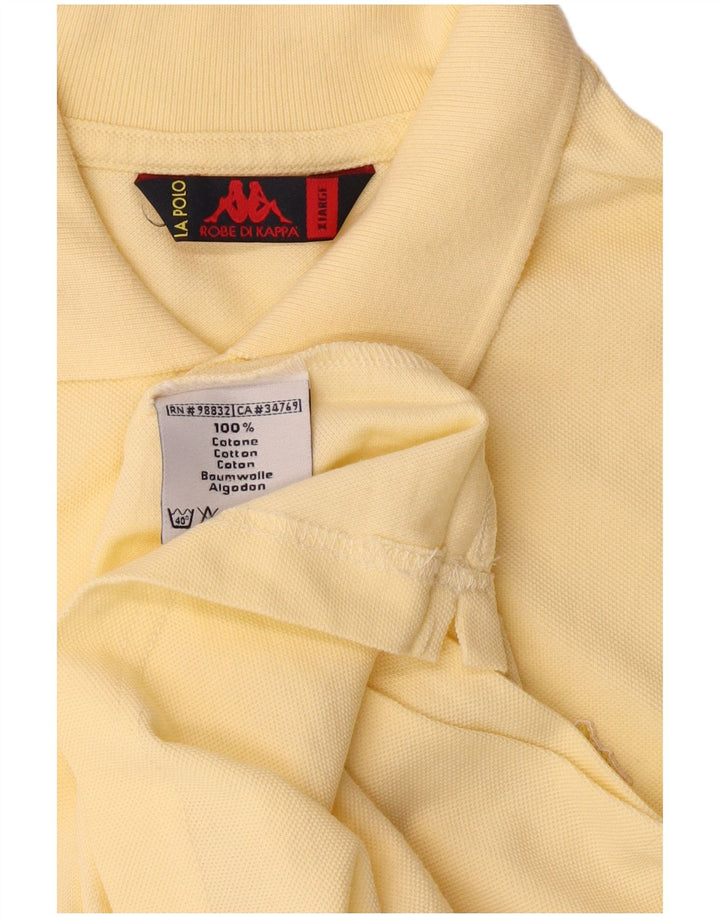 Kappa Polo Homme XL Jaune Coton