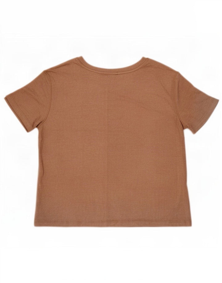 Marks & Spencer T-Shirt Femme UK 14 Beige Moyen Viscose