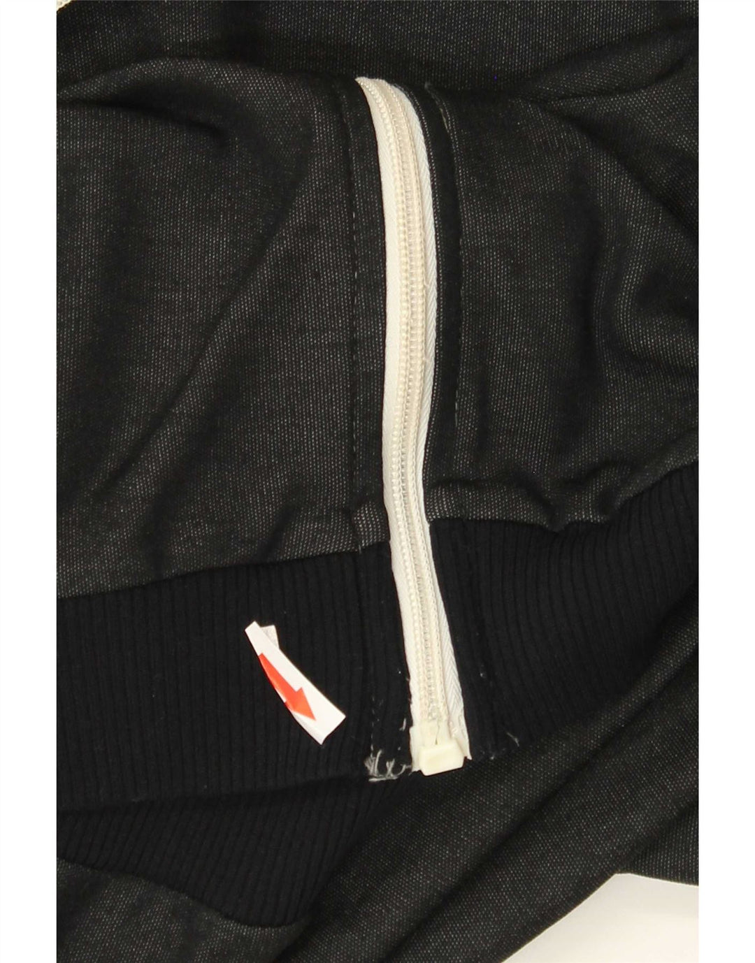 vintage Mens Graphic Survêtement Top Veste Noir Moyen