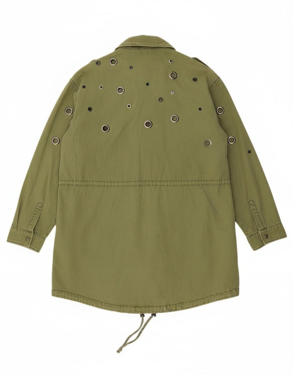 Zara Veste utilitaire militaire surdimensionnée pour femme UK 14 Kaki moyen