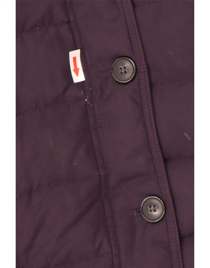 Crew Clothing Veste matelassée à capuche pour femme UK 10 Small Violet Polyester