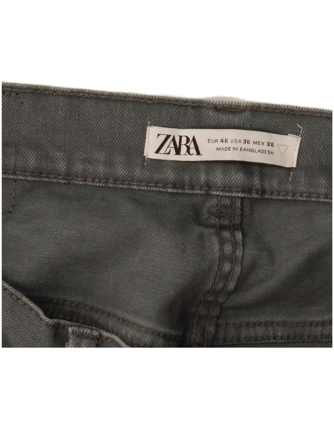 Zara Jean Slim Homme EU 46 XL W36 L30 Gris