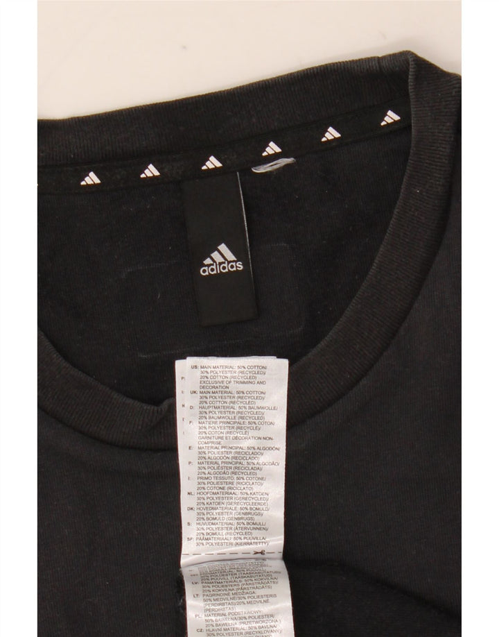 Adidas T-shirt graphique pour homme en coton noir moyen