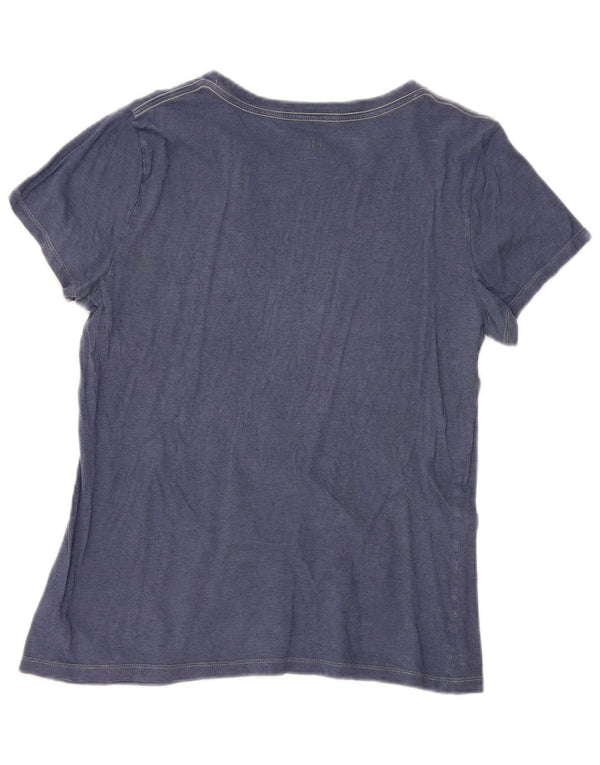 Gap Womens Graphic T-Shirt Top UK 14 Large Bleu Marine Coton