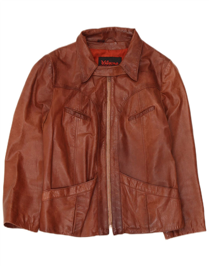 Wilsons Veste en cuir pour femme IT 44 Cuir marron moyen
