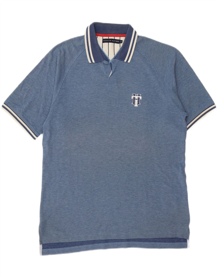 TOMMY HILFIGER Polo Homme Large Bleu Coton