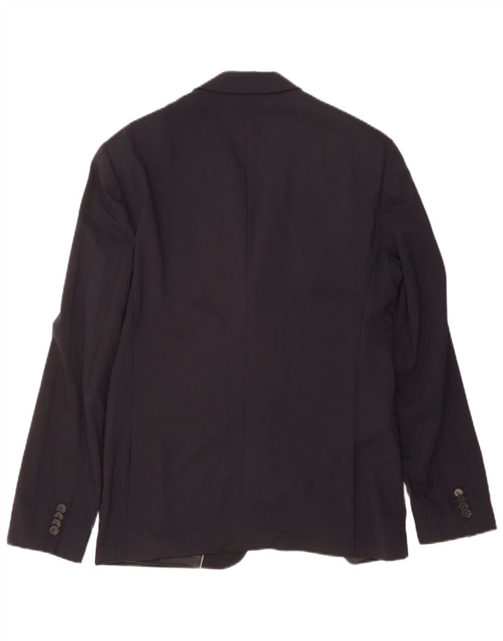 Calvin Klein Veste blazer à 2 boutons pour homme IT 48 Noir moyen Polyester