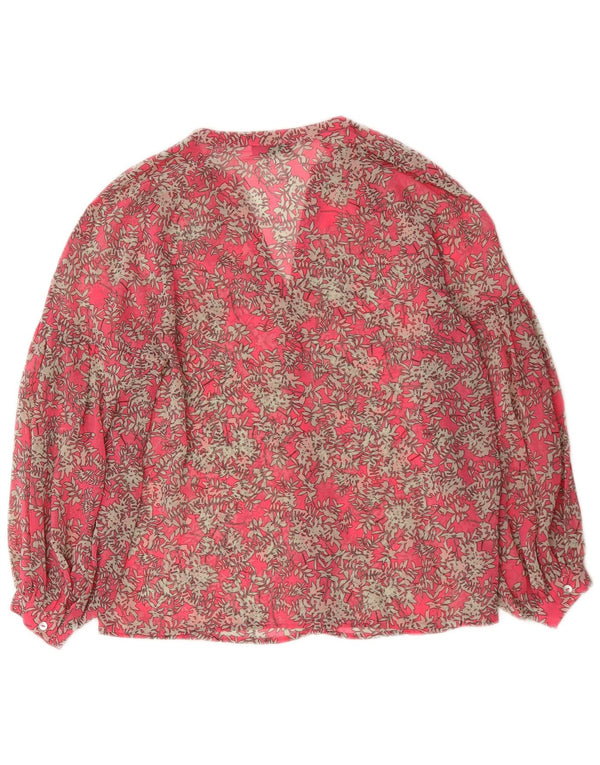 MINT VELVET Chemisier transparent pour femme UK 12 rose moyen floral