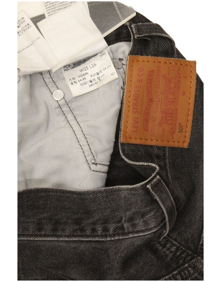 Levi's Jean Droit 501 Femme W25 L26 Gris Coton