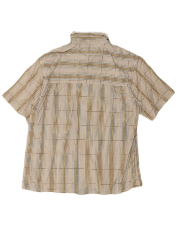 Wrangler Chemise à manches courtes pour homme XL en coton à carreaux blancs