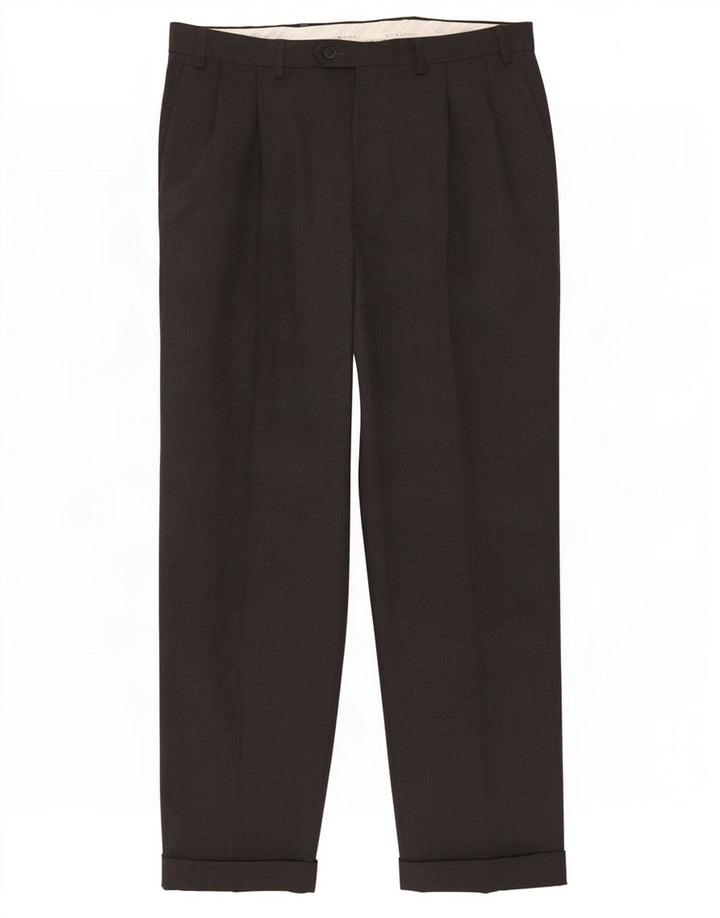 Marks & Spencer Pantalon de costume extensible pour homme W36 L31 Gris Polyester