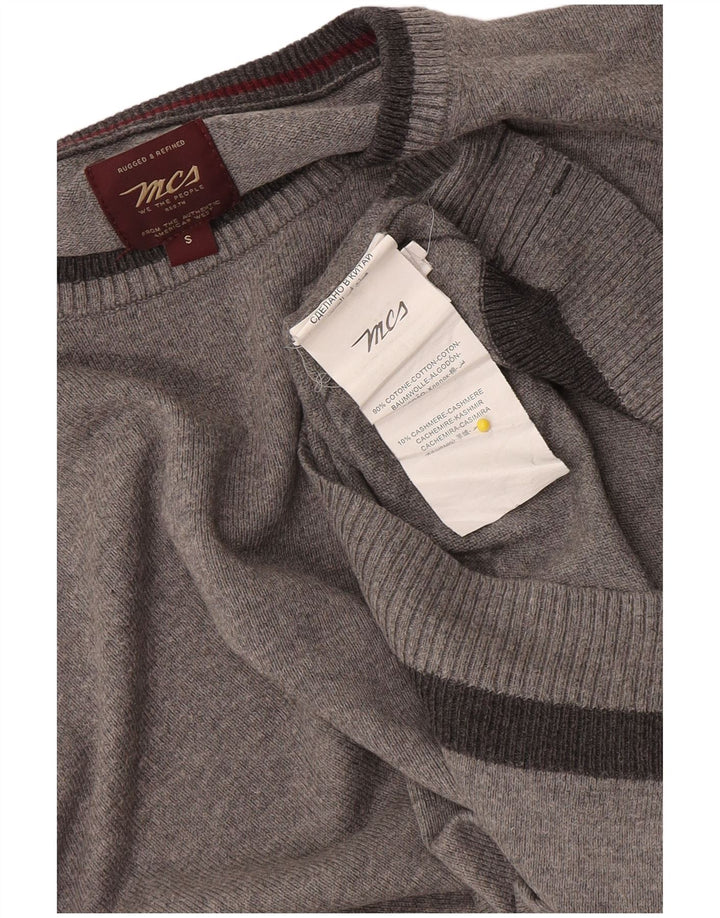Marlboro Classics Pull à col rond pour homme Petit coton moucheté gris