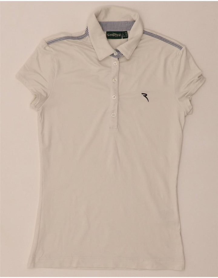 Chervo Polo Femme IT 42 Medium Blanc Polyamide