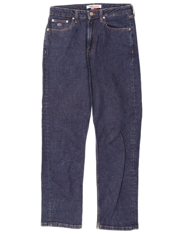 Tommy Hilfiger Jean droit taille haute pour femme W27 L28 bleu coton