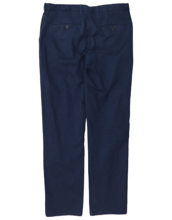 Marks & Spencer Pantalon Chino Coupe Regular Homme W34 L33 Bleu Marine Coton