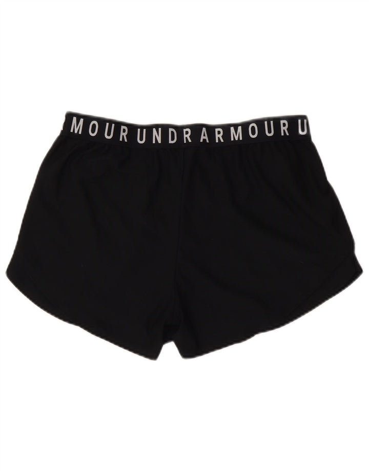 UNDER ARMOUR Short de sport Heat Gear Graphic pour femme UK 14 Large Noir