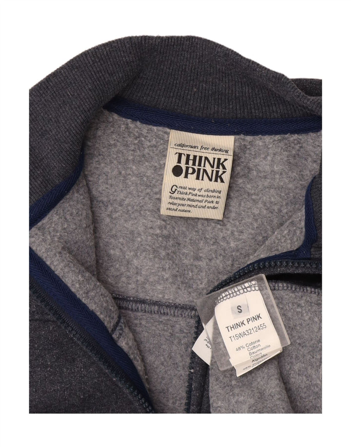 Think Pink Veste de survêtement pour femme UK 10 Small Gris Coton