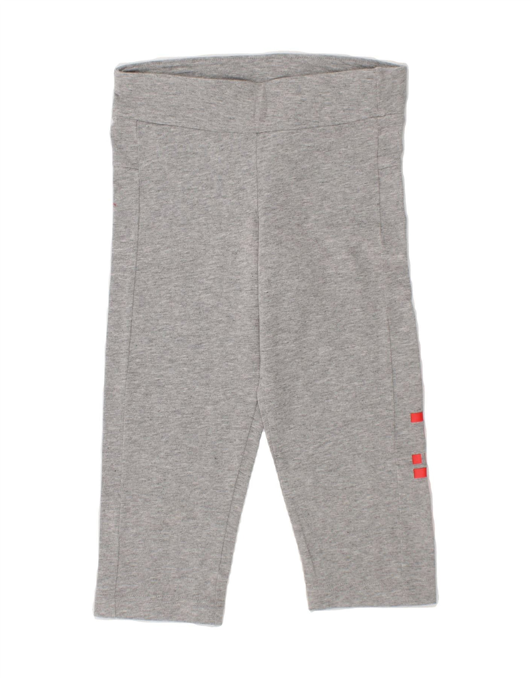 ADIDAS Girls Graphic Leggings 4-5 Years Grey Vintage Adidas and Second-Hand Adidas from Messina Hembry 