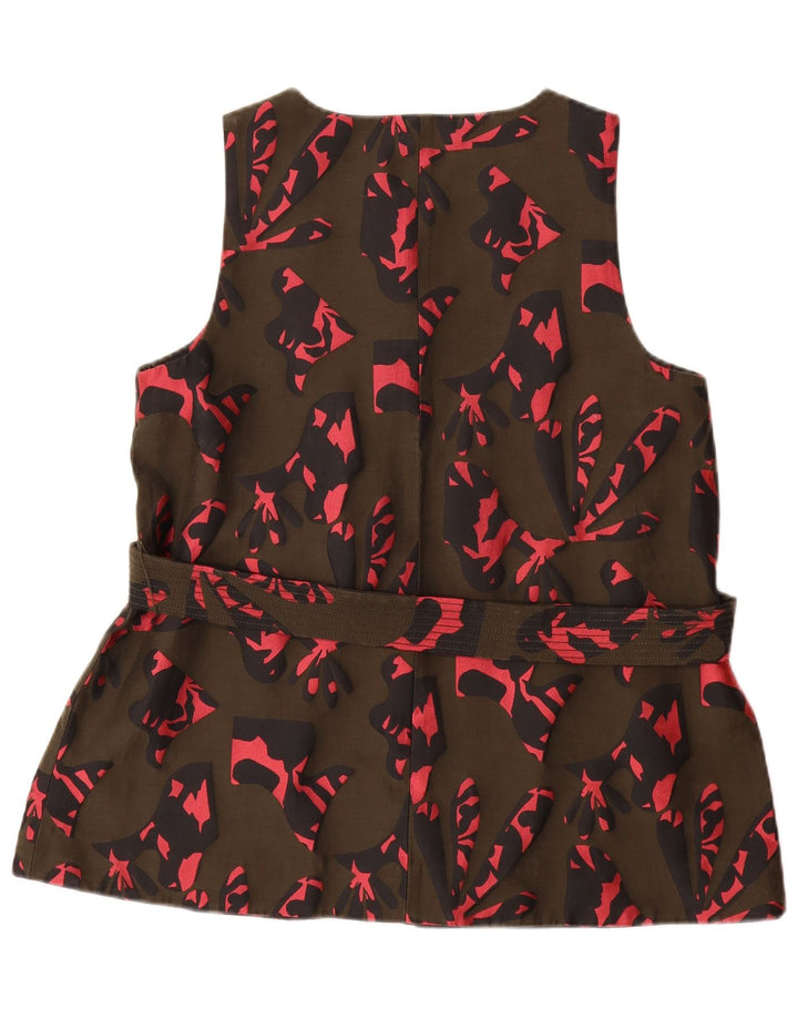 BANANA REPUBLIC Chemisier à motif abstrait pour femme UK 44 Kaki moyen