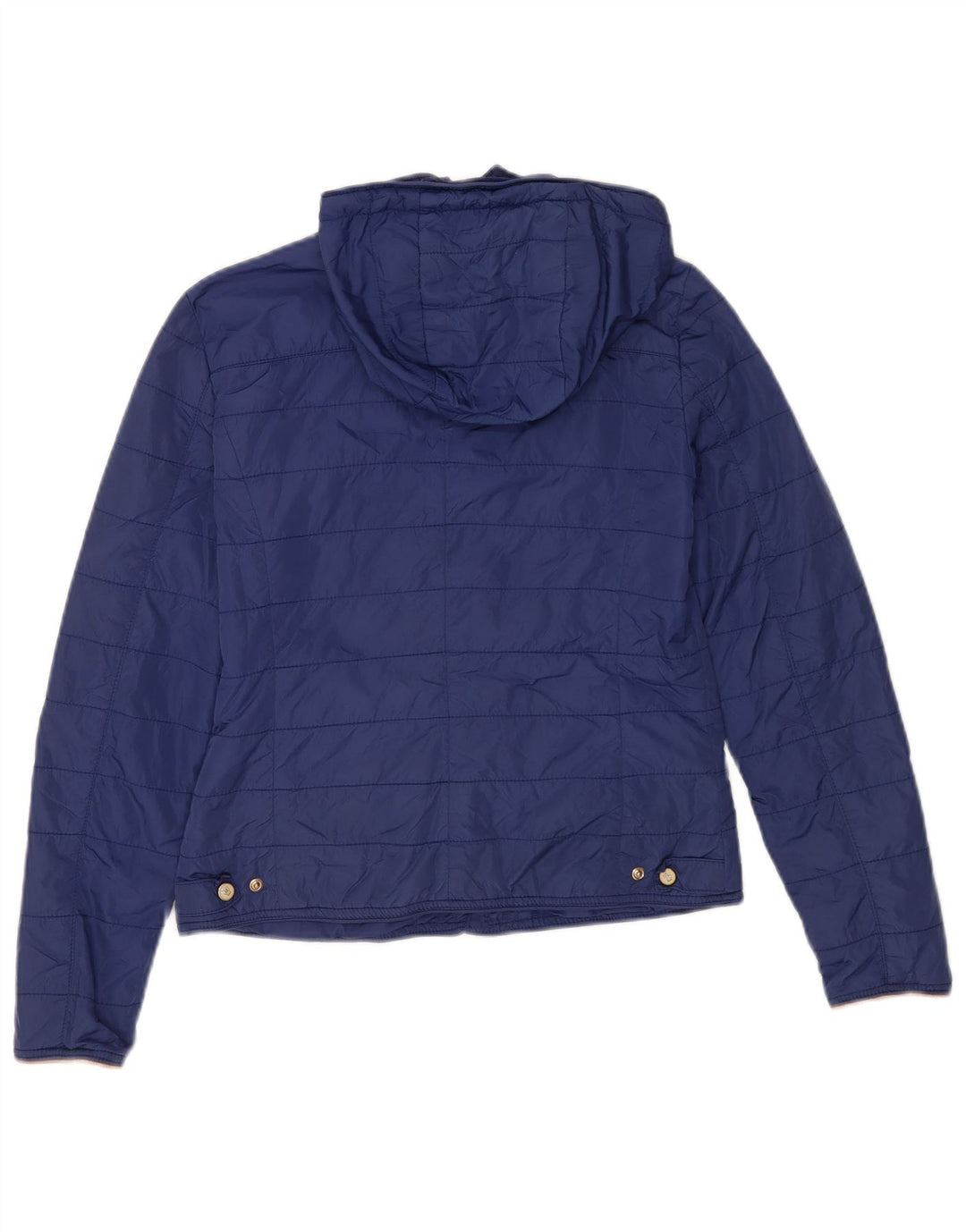 Massimo Dutti Veste matelassée à capuche pour femme EU 36 Petit nylon bleu