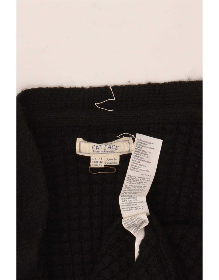 Fat Face Cardigan ouvert surdimensionné pour femme - Taille XL - Noir