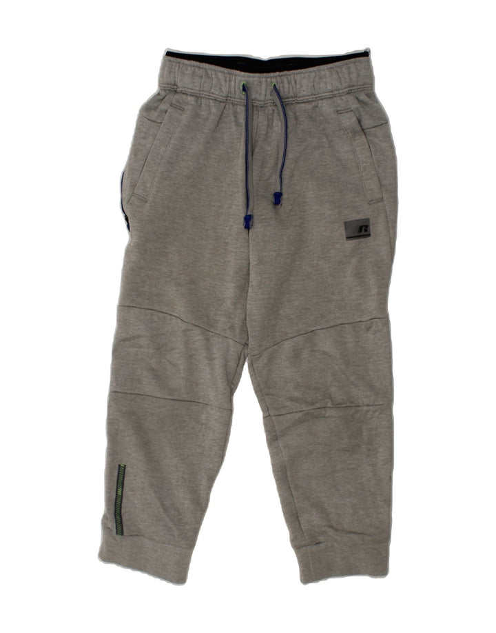 RUSSELL ATHLETIC Boys Tracksuit Trousers Joggers 7-8 Years Medium Grey Vintage Russell Athletic and Second-Hand Russell Athletic from Messina Hembry 