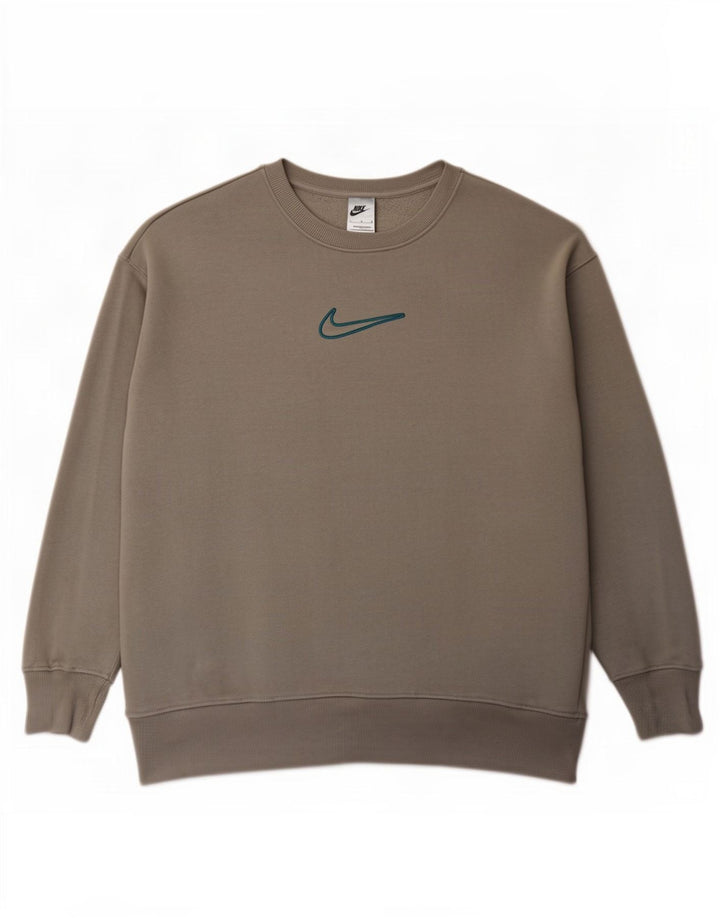 Nike Sweat-shirt coupe ample pour homme en coton gris Taille L