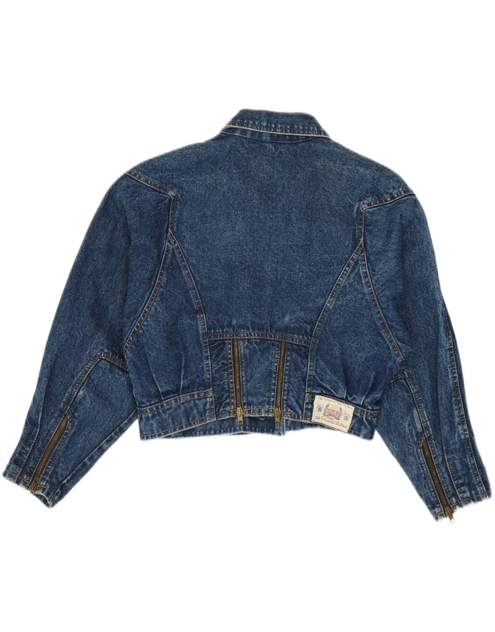 Rifle Veste en jean courte pour femme UK 14 Coton bleu moyen