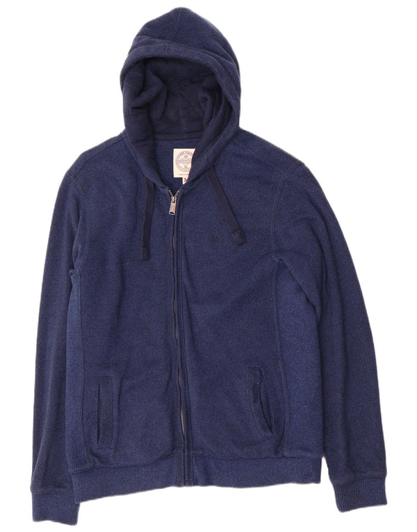 Fat Face Sweat à capuche zippé pour homme en coton bleu marine moyen