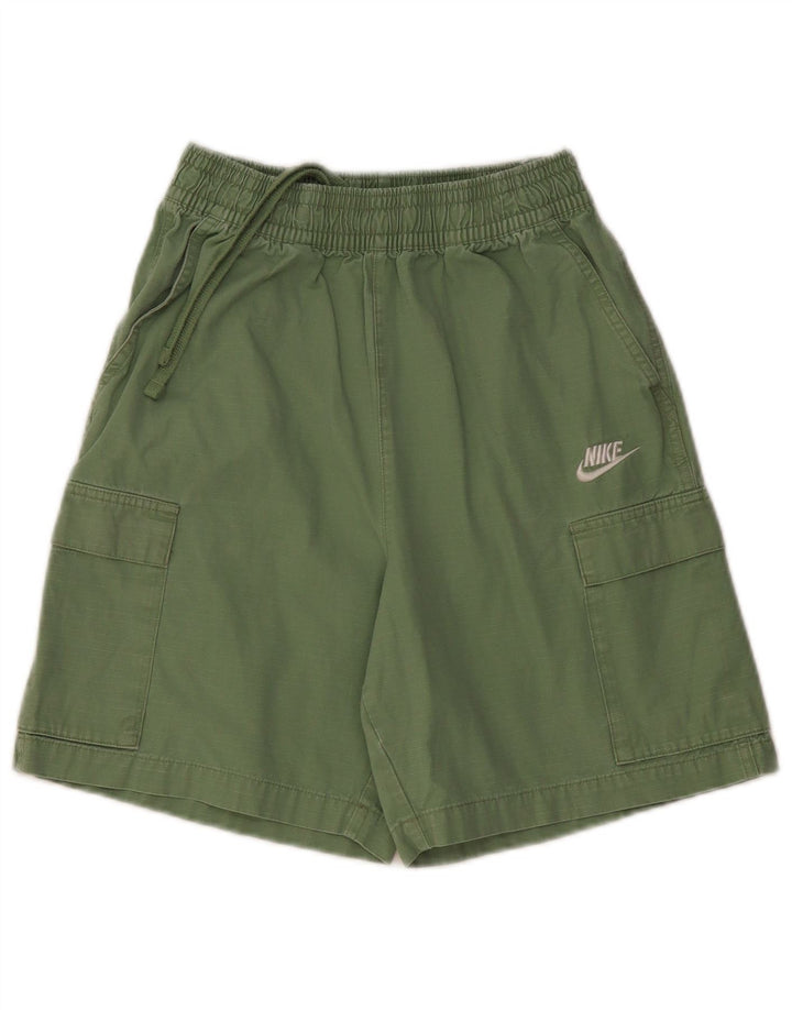 NIKE Short de sport pour femme UK 6 XS Vert Coton