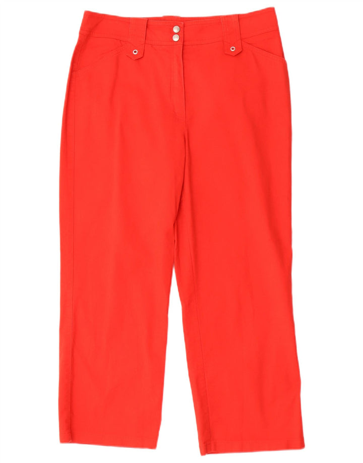 Roxy Pantalon court droit pour femme EU 40 Medium W30 L23 Rouge Coton