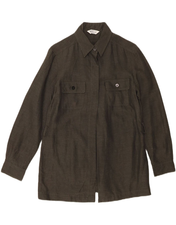 Marella Chemise Femme UK 8 Petit Lin Kaki