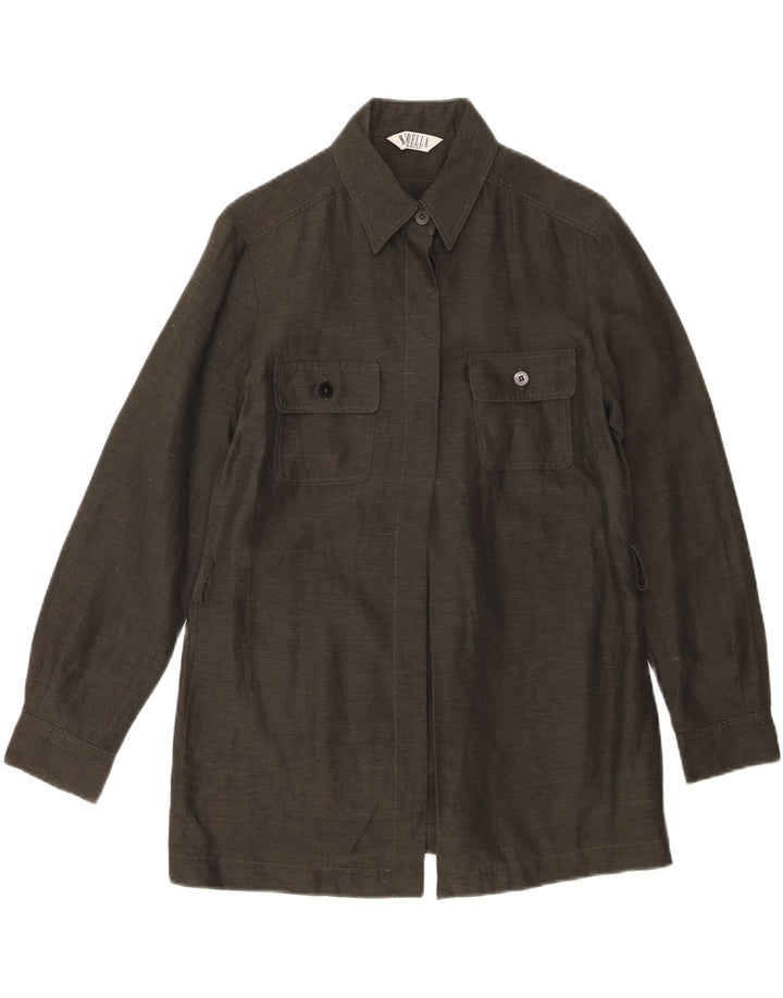 Marella Chemise Femme UK 8 Petit Lin Kaki