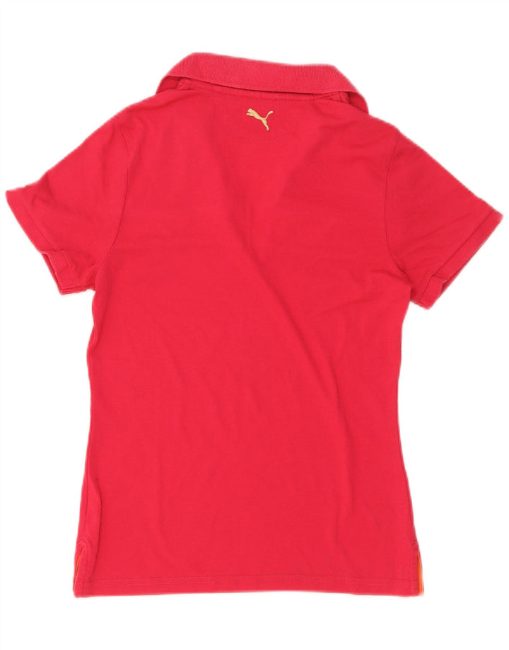 Puma Polo Femme UK 12 Rose Moyen Colourblock