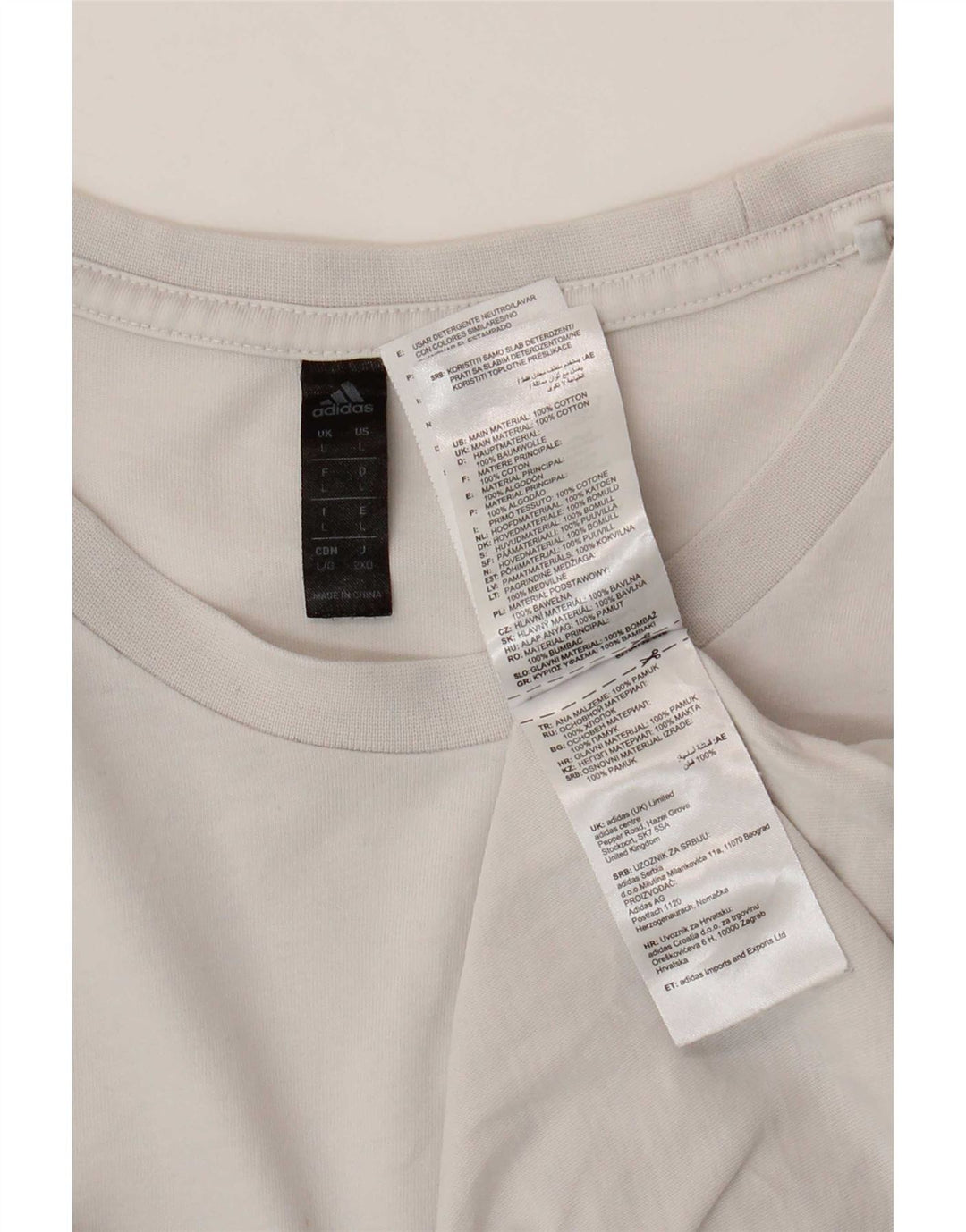 Adidas T-shirt graphique pour hommes, grand, gris, coton