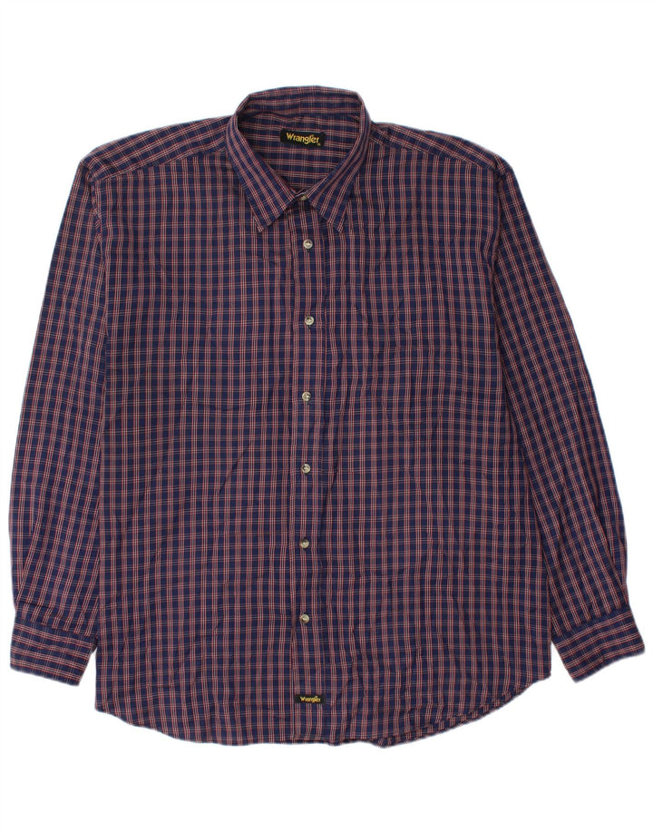 WRANGLER Chemise Flanelle Homme XL Bleu Marine Carreaux
