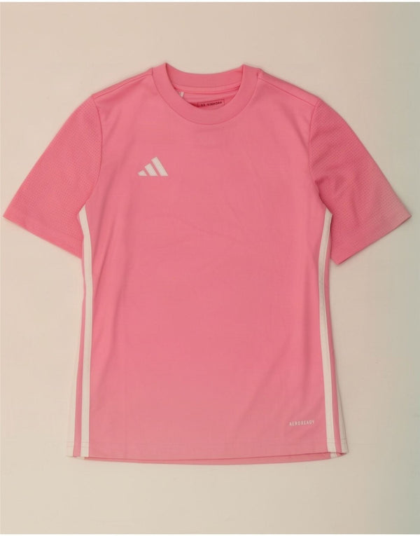 Adidas Filles Aeroready T-Shirt Top 11-12 ans Rose Polyester