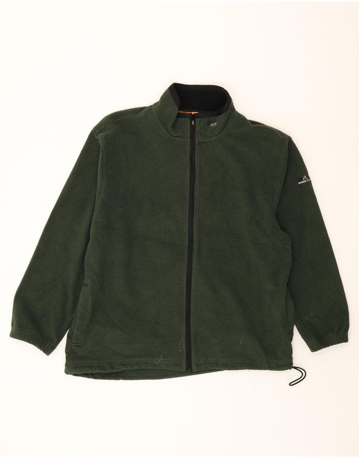 IZOD Mens Fleece Jacket UK 42 XL Green Polyester Vintage Izod and Second-Hand Izod from Messina Hembry 