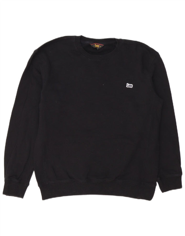 LEE Sweat-shirt coupe classique pour hommes, petit coton noir