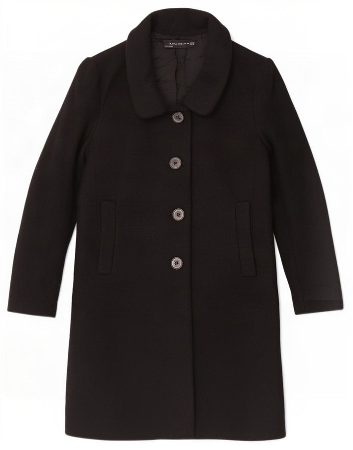 Zara Femme Pardessus UK 6 XS Laine Noire
