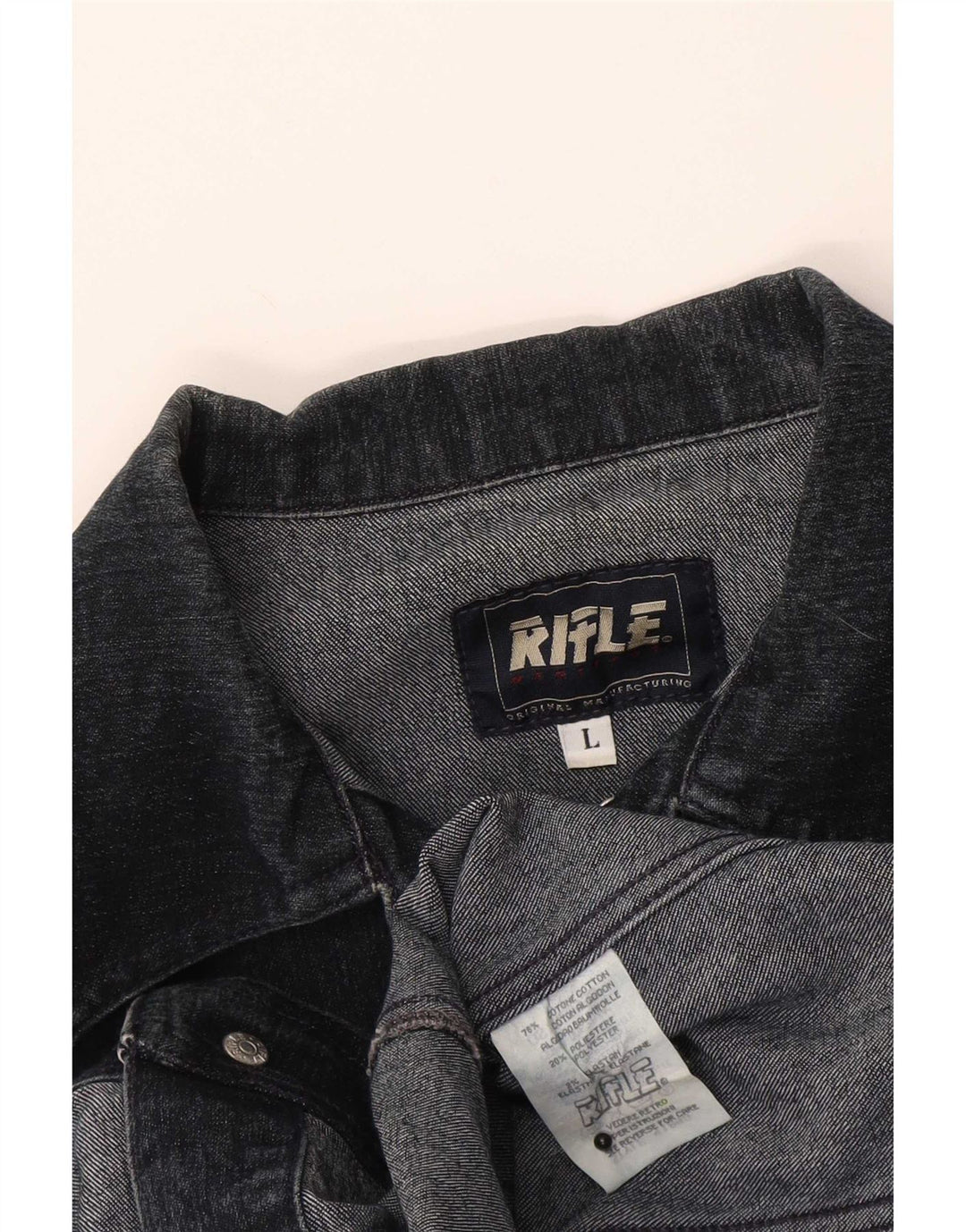Rifle Veste en jean pour femme UK 14 Grand coton bleu marine