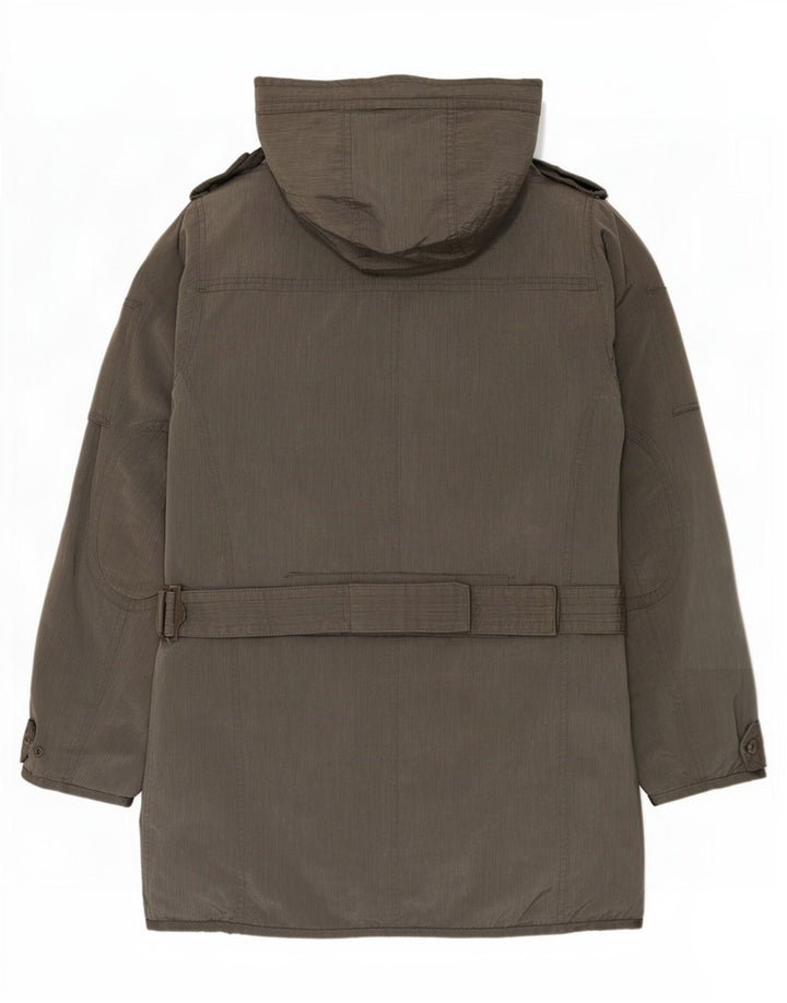 Dekker Parka militaire à capuche pour homme UK 36 Small Gris Polyamide