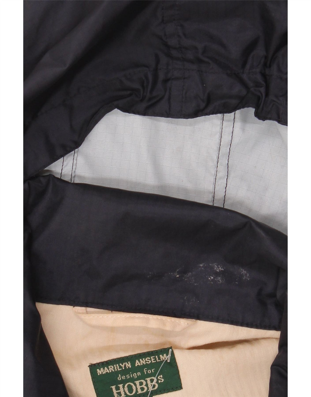 HOBBS Veste de pluie surdimensionnée Marilyn Anselm pour femme UK 14 Bleu marine moyen