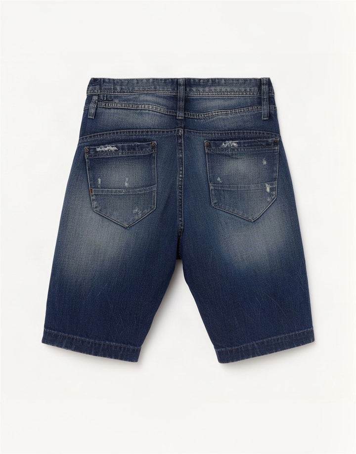 Jack & Jones Short En Jean Déchiré Moyen W32 Homme Bleu Coton