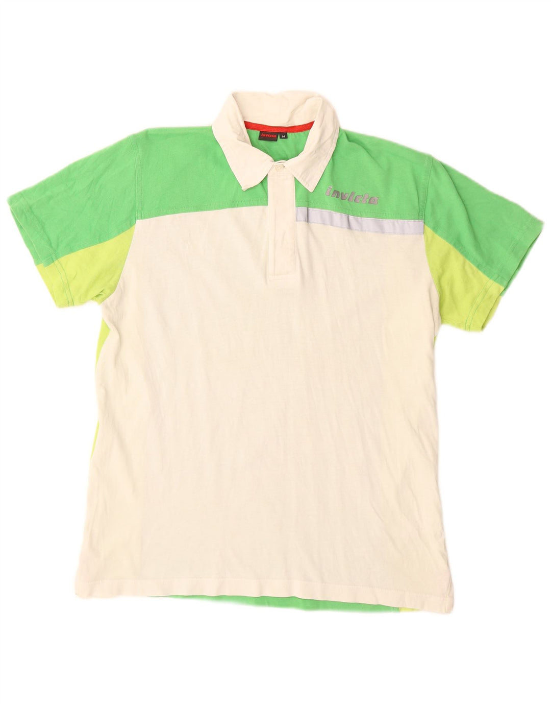 INVICTA Polo Homme Vert Moyen Colourblock Coton