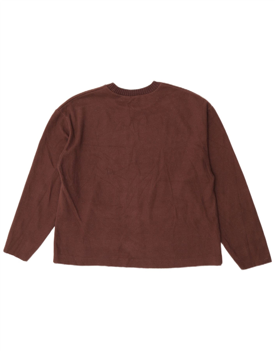 Zara Pull col bateau pour femme UK 16 Large Marron Polyester