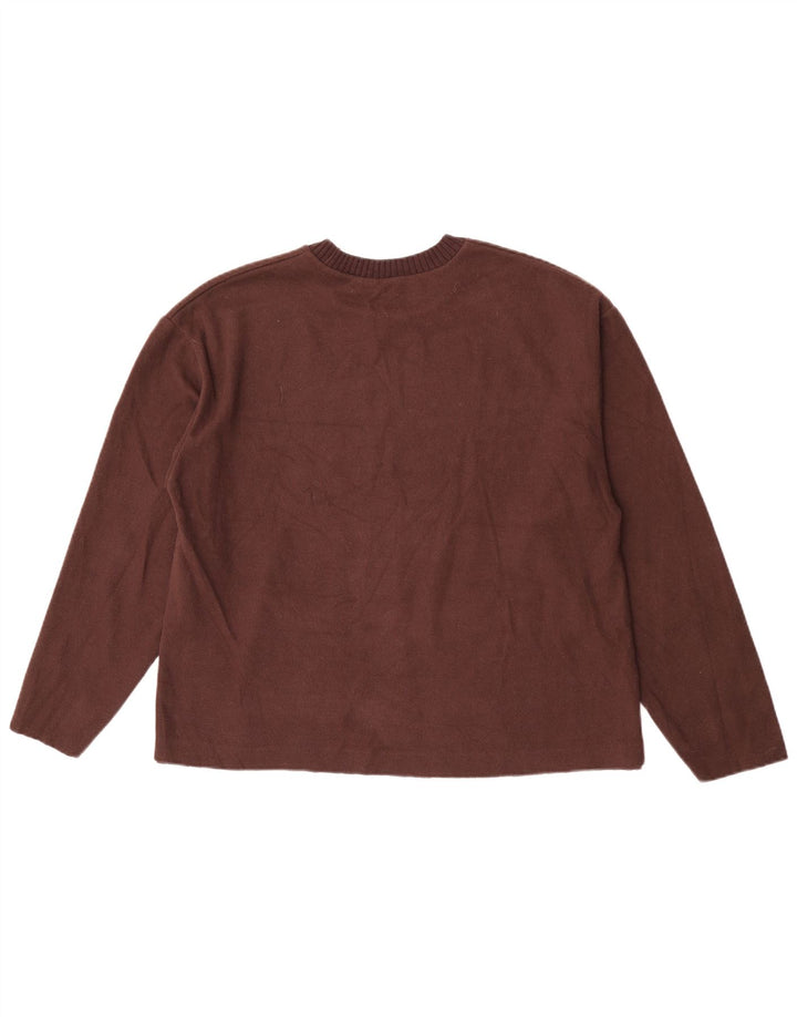 Zara Pull col bateau pour femme UK 16 Large Marron Polyester