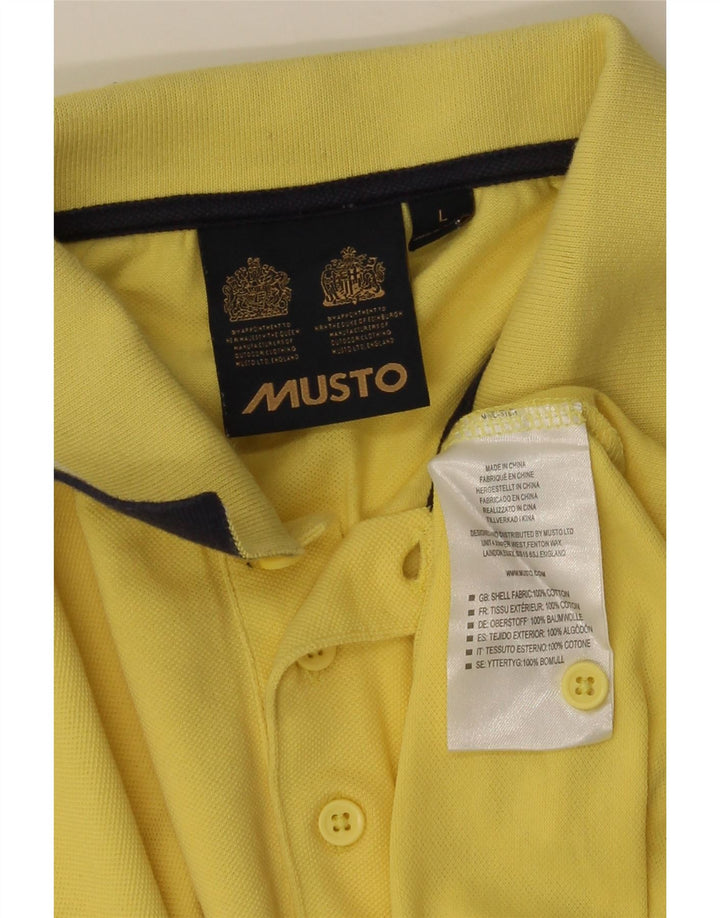 MUSTO Polo Homme Grand Jaune Coton
